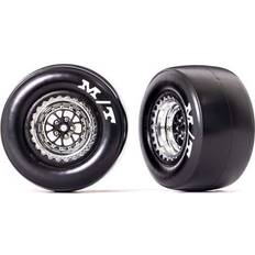 Traxxas RC Cars Traxxas Tire & Wheels Weld Chrome & Black Mickey Thompson Drag Slicks Sticky Compound 2