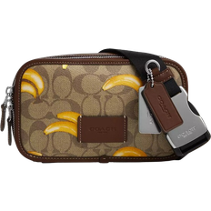 Coach Wyatt Belt Bag In Signature Canvas With Banana Print - Silver/Khaki/Dark Saddle