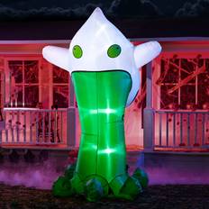 Halloween Decoraciones Inflables Joiedomi 10FT Jumbo Throwing Up Ghost Inflatable Halloween Prop Black&#47;Green&#47;White One-Size