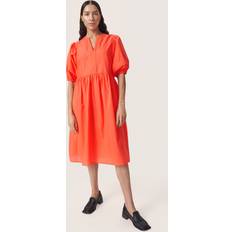 Soaked in Luxury Robes Soaked in Luxury Josie Knee Length Half Sleeve Dress, Hot Coral