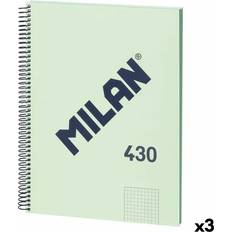 Bloc de notas MiLAN Cuaderno A4 5x5mm Paq/3 - Verde