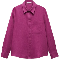 Mango Lino Linen Shirt - Fuchsia