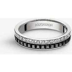Boucheron White Gold And Diamond Quatre Black Edition Wedding Band multi