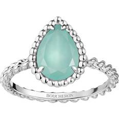 Boucheron White Gold And Aquaprase Serpent Bohème Ring blue