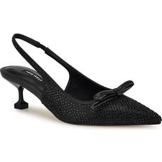 Nine West Wunder Bow Slingbacks Black