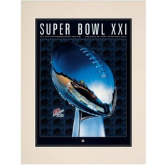 Light Switch Plates Sports Fan Products Fanatics Authentic 1987 Giants vs Broncos 10.5" x 14" Matted Super Bowl XXI Program