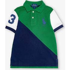 Polo Ralph Lauren Polo Shirts Polo Ralph Lauren Boys Green Kids Brand-embroidered Cotton-piqué Shirt