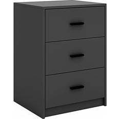 Black - Metal Bedside Tables URBN Living Bedroom Black Bedside Table 34x40cm