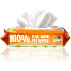 Pet N Pet Wipes Thick 100% Plant Based Wipes Dog Cat Wipes, 100 Hypoallergenic Dog