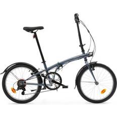 B'Twin Folding Bike 20inch Fold 120 Blue/Grey Unisex