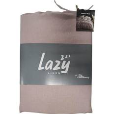 Lazy Linen Pure Washed Linen Bed Sheet Pink (200x180cm)