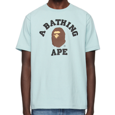 Bape Men Clothing Bape College Tee - Blue