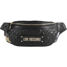 Faux Leather Bum Bags Love Moschino Quilted Belt Bag - Black