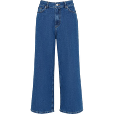 Whistles Wide Leg Cropped Jeans - Denim