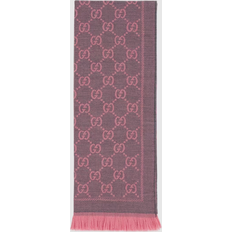 Gucci GG Wool Jacquard Scarf - Brown