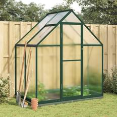 Polycarbonate Fristående växthus vidaXL Växthus med ram grön 169x114x202 Aluminium Polycarbonate