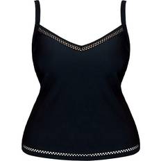 Elastane/Lycra/Spandex - Women Tankinis Curvy Kate First Class Plunge Tankini Multiway Top - Black