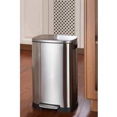 Living and Home Stainless Steel Step Open Trash Can