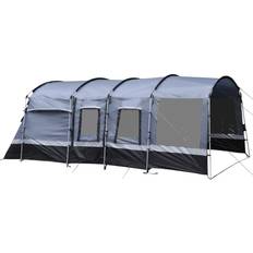 8-Person Camping Tent Tunnel Design with 4 Large Windows