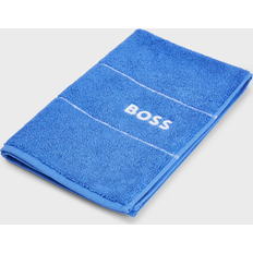 HUGO BOSS White Logo Embroidery Gæstehåndklæde Blå (60x40cm)