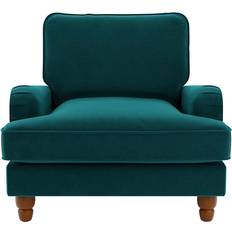 Dunelm Beatrice Matte Velvet Peacock Armchair 89cm