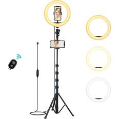 Studio & Beleuchtung Aukey stativ 10" dimmbar ringlicht steh-modell 360° universeller telefonhalter
