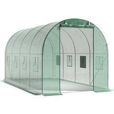 Green 13ft Walk-in Tunnel Greenhouse
