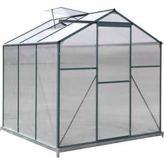 and Home Aluminium Frame 6 6ft Greenhouse with Base