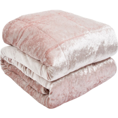 Perles de silice Couvertures lestées Sienna Crushed Velvet Couverture lestée 4kg Rose (150x125cm)