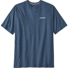 Herre - Polyester T-skjorter Patagonia Men's P-6 Logo Responsibili-Tee - Utility Blue