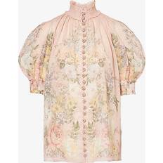 XXS Blusen Zimmermann Ramie Floral Waverly Blouse pink 0P