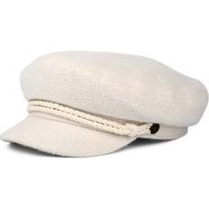 Brixton hats boucle fiddler cap off white