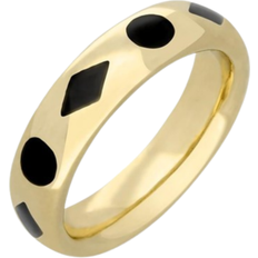 Homme - Or Bagues C. W. Sellors Wedding Band Ring - Gold/Black