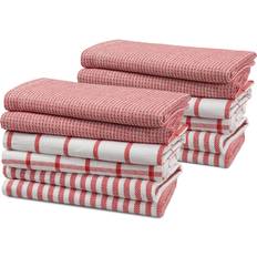 Textiles LANE LINEN Towels Set Pack 18 x 28 Kitchen Towel Red