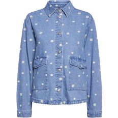 Pieces May Denim Shirt - Medium Blue Denim