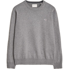 Gant Classic Crew Neck Sweater - Dark Grey Melange