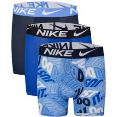 Organic/Recycled Materials Boxer Shorts Nike Dri-Fit Printed Essentials 3-pack - White/University Blue (9N0845-W1W)