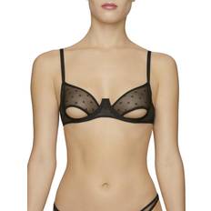 Conturelle by Felina Coco De Mer Emile Plunge Bra EMI-005-01 Black EMI-005-01 Black