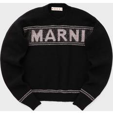 Cashmere Jumpers Marni Fisherman Logo Knit Sweatshirt - Black