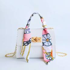 RYWOLT White Single Shoulder Crossbody Bag Fashion Casual Simple Solid Color Girls Style