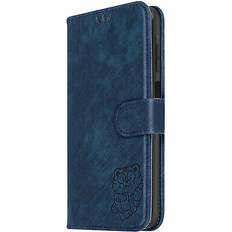 Mobile Phone Accessories Avizar tiger etui für samsung a25 5g wallet standfunktion handschlaufe, blau 68