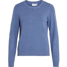 Vila Crew Neck Knit Sweater - Coronet Blue