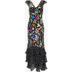 Silk Clothing Rixo Women's Ossy Silk Maxi Dress Multi