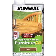 Oil - Outdoor Use - Transparent Paint Ronseal Ultimate Protection Hardwood Furniture Wood Oil Natural 1L