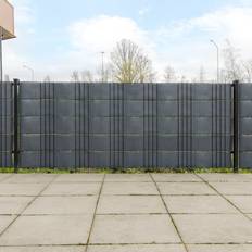 Balcony Protection vidaXL Balcony Screens 255x19 cm Poly Rattan Set of 10