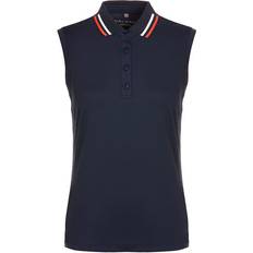 Damen - Slim-fit Poloshirts Valiente Funktions Pique ohne Arm Polo navy