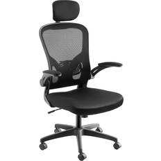 Noir Chaises de bureau tectake 405323 Black Chaise de bureau 131cm