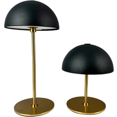 Sort Bordlamper Dyberg Larsen Along Mini Black/Brass Bordlampe 20cm 2stk
