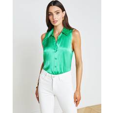 Silk Blouses L'agence Emmy Sleeveless Blouse in Green. L, M, XL, XS, XXS