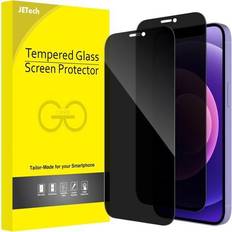 JeTech Screen Protectors JeTech JETech Privacy Full Coverage Screen Protector for iPhone 12 mini 5.4-Inch, Anti-Spy Tempered Glass Film, Edge to Edge Protection Case-Friendly, 2-Pack